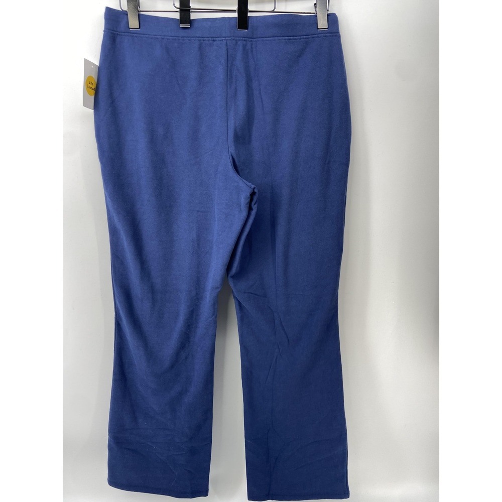 Life Is Good Sweatpants Womens XL Fleece Lounge Blue Logo Relaxed Cozy Soft NWT - Picture 2 of 11